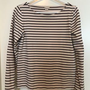 J. Crew Tops - J. Crew Boatneck Cream & Navy Striped Longsleeve J. Crew Tops - J. Crew Boatneck Cream & Navy Striped Longsleeve